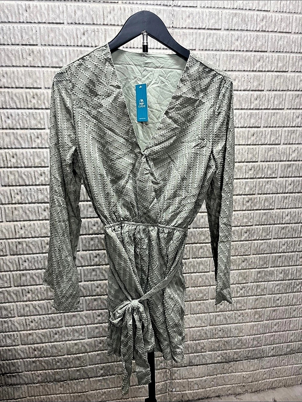 CUPSHE Women'Small Mini Wrap Dress Green Size Small NWT